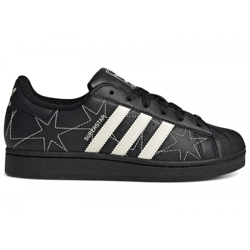 adidas Superstar II Black Cream White Stars (W) - женская сетка размеров