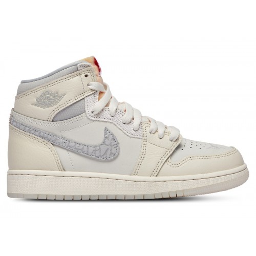 Jordan 1 Retro High OG Sail University Red (GS) - подростковая сетка размеров