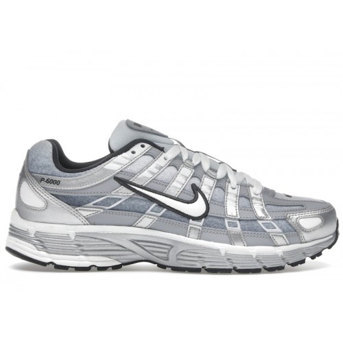 Nike P-6000 Metallic Silver Wolf Grey - мужская сетка размеров