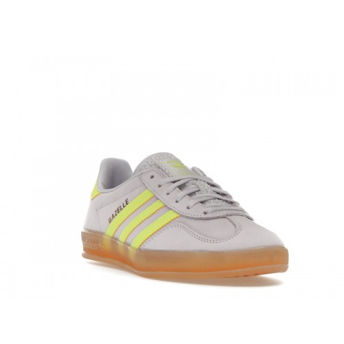 Кроссы adidas Gazelle Indoor Silver Dawn Solar Yellow (W) - женская сетка размеров