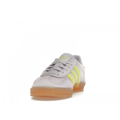 Кроссы adidas Gazelle Indoor Silver Dawn Solar Yellow (W) - женская сетка размеров