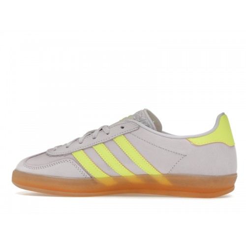 Кроссы adidas Gazelle Indoor Silver Dawn Solar Yellow (W) - женская сетка размеров