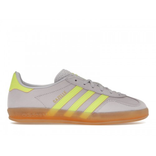 Кроссы adidas Gazelle Indoor Silver Dawn Solar Yellow (W) - женская сетка размеров