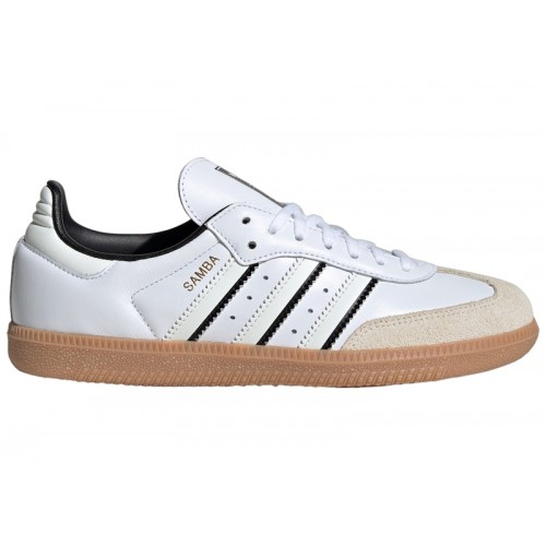 Кроссы adidas Samba OG Cloud White Off White Core Black (GS) - подростковая сетка размеров