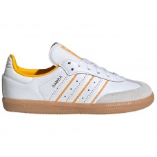 Детские кроссовки adidas Samba OG Crystal White Cloud White Crew Yellow (PS)