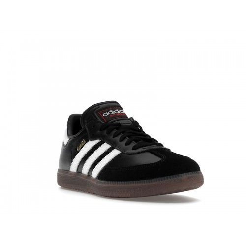 Кроссы adidas Samba Indoor Core Black Cloud White Vivid Red - мужская сетка размеров
