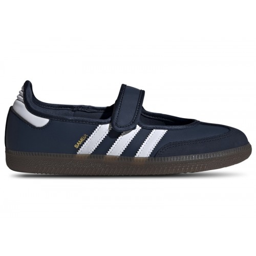 adidas Wmns Samba Mary Jane Crew Navy White Gold Metallic - женская сетка размеров