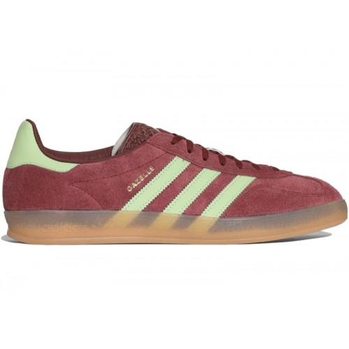 Кроссы adidas Gazelle Indoor Shadow Red Semi Spark Green - мужская сетка размеров