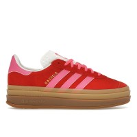 Женские кроссовки adidas Gazelle Bold Collegiate Red Lucid Pink (W)