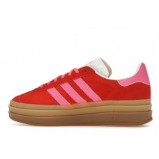 Женские кроссовки adidas Gazelle Bold Collegiate Red Lucid Pink (W)