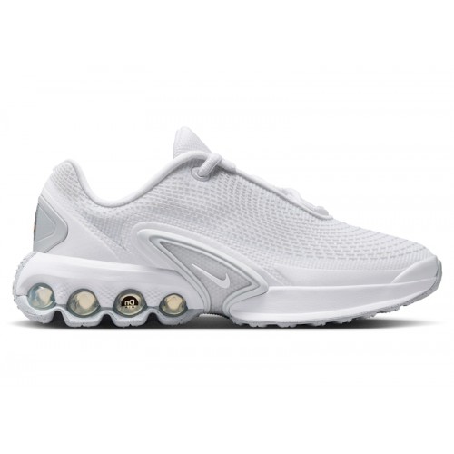 Nike Air Max DN GS White Metallic Silver - подростковая сетка размеров