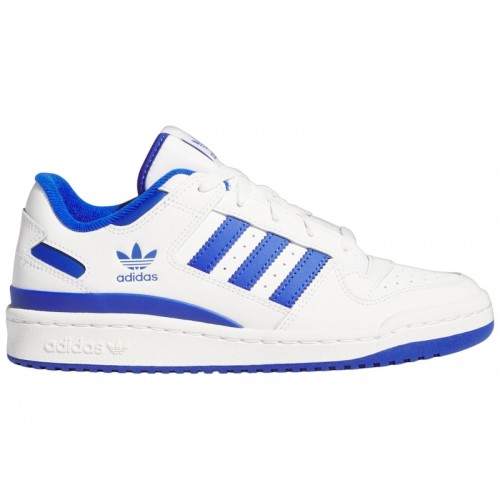 Кроссы adidas Forum Low CL Cloud White Royal Blue (W) - женская сетка размеров