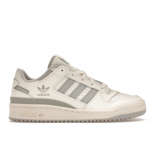 Кроссы adidas Forum Low CL Cloud White Grey Two (W) - женская сетка размеров