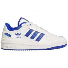 Подростковые кроссовки adidas Forum Low CL Core White Royal Blue (GS)