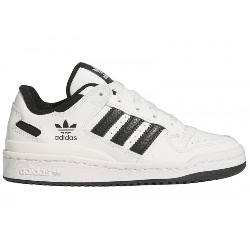 Кроссы adidas Forum Low CL Core White Core Black (GS) - подростковая сетка размеров