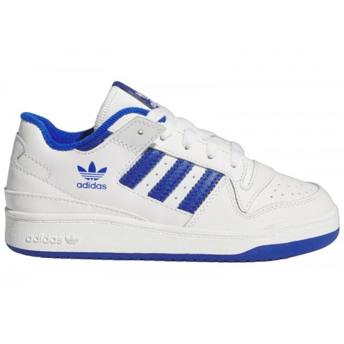 Кроссы adidas Forum Low CL Core White Royal Blue (PS) - детская сетка размеров