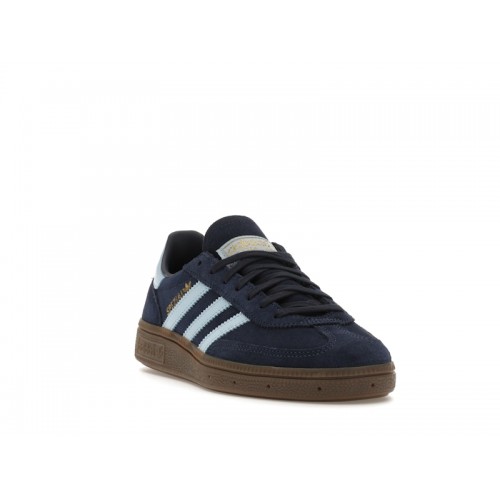 Кроссы adidas Handball Spezial Collegiate Navy Clear Sky Gum (GS) - подростковая сетка размеров