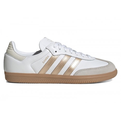 adidas Samba OG White Wonder Gold Metallic (W) - женская сетка размеров