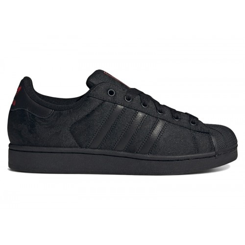 adidas Superstar II Core Black Better Scarlet - мужская сетка размеров