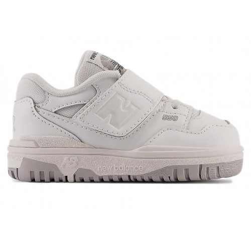 Кроссы New Balance 550 Bungee Lace Strap White Grey (TD) - детская сетка размеров