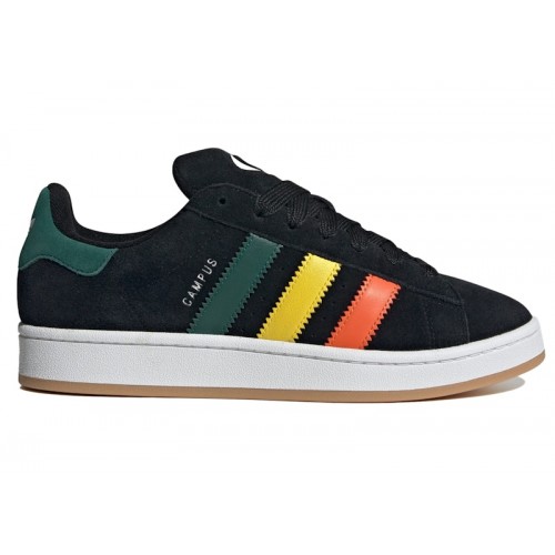 adidas Campus 00s Core Black Yellow Orange - мужская сетка размеров