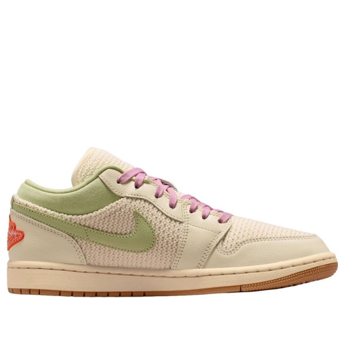 Wmns Air Jordan 1 Low SE Sail Olive Aura Pearl White - женская сетка размеров Wmns Air Jordan 1 Low SE Sail Olive Aura Pearl White - женская сетка размеров