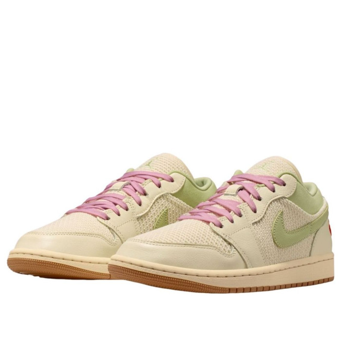 Wmns Air Jordan 1 Low SE Sail Olive Aura Pearl White - женская сетка размеров Wmns Air Jordan 1 Low SE Sail Olive Aura Pearl White - женская сетка размеров