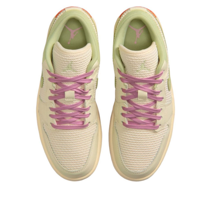 Wmns Air Jordan 1 Low SE Sail Olive Aura Pearl White - женская сетка размеров Wmns Air Jordan 1 Low SE Sail Olive Aura Pearl White - женская сетка размеров