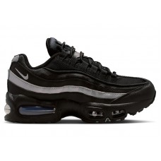 Подростковые Nike Air Max 95 Black White Metallic Silver (GS)