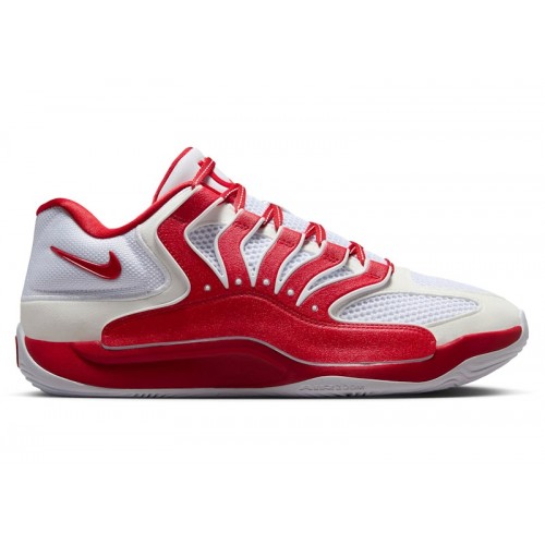 Кроссы Nike KD 18 TB White University Red - мужская сетка размеров