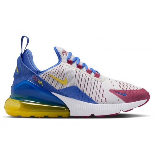 Кроссы Nike Air Max 270 Comet Blue Sweet Beet (GS) - подростковая сетка размеров