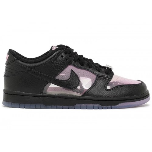 Кроссы Nike Dunk Low Retro Transparent Black Pink Rise - мужская сетка размеров