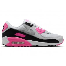 Женские кроссовки Nike Air Max 90 White Pink Glow Wolf Grey (W)