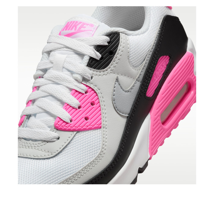 Nike Wmns Air Max 90 White Pink Glow Black - женская сетка размеров Nike Wmns Air Max 90 White Pink Glow Black - женская сетка размеров