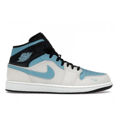 Air Jordan 1 Mid SE Summit White Blue Chill - мужская сетка размеров