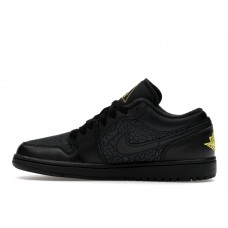 Jordan 1 Low Black Elephant Print