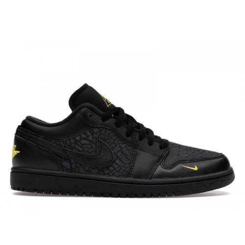 Air Jordan 1 Low SE Black Anthracite Tour Yellow - мужская сетка размеров