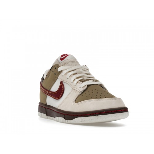 Nike Wmns Dunk Low Khaki Team Red - женская сетка размеров Nike Wmns Dunk Low Khaki Team Red - женская сетка размеров