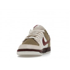 Женские Nike Dunk Low Retro Khaki Team Red Pearl White (W)