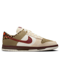 Женские Nike Dunk Low Retro Khaki Team Red Pearl White (W)