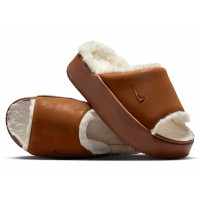 Женские Nike Calm Elevation Fur Slide Light British Tan Coconut Milk (W)