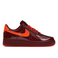 Nike Air Force 1 Low Patent Leather Dark Team Red Safety Orange