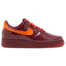 Nike Air Force 1 Low Patent Leather Dark Team Red Safety Orange