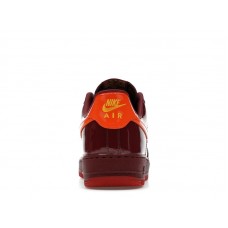 Nike Air Force 1 Low Patent Leather Dark Team Red Safety Orange