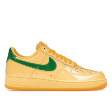 Nike Air Force 1 Low Patent Leather Topaz Gold Pine Green