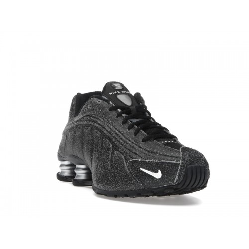 Nike Shox R4 Black Distressed Leather - мужская сетка размеров