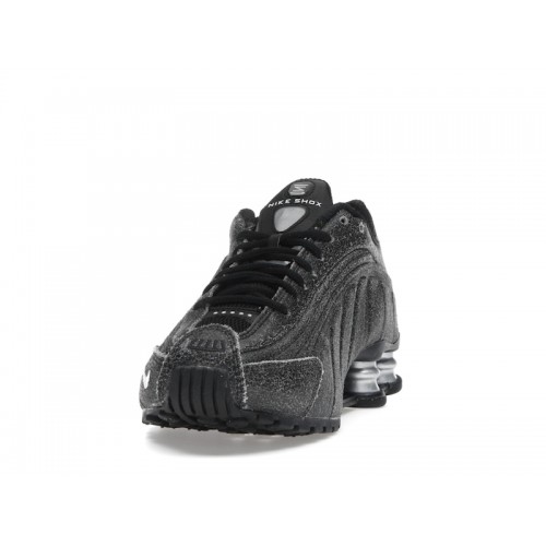 Nike Shox R4 Black Distressed Leather - мужская сетка размеров