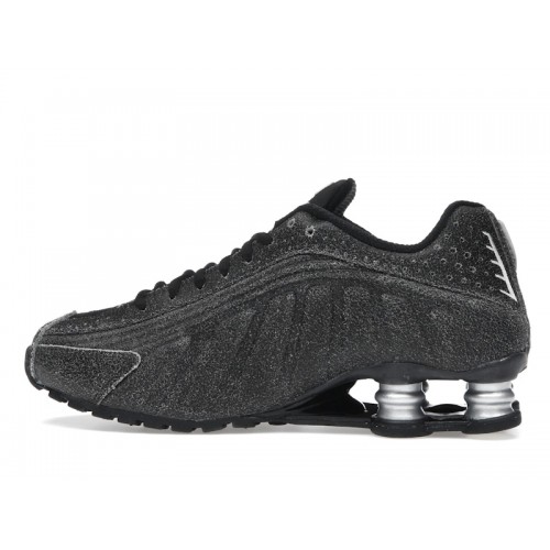 Nike Shox R4 Black Distressed Leather - мужская сетка размеров