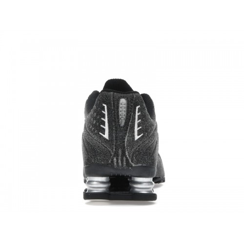 Nike Shox R4 Black Distressed Leather - мужская сетка размеров