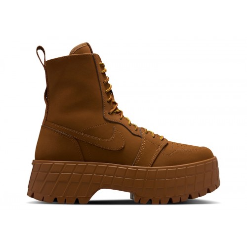 Wmns Air Jordan 1 Brooklyn Light British Tan - женская сетка размеров